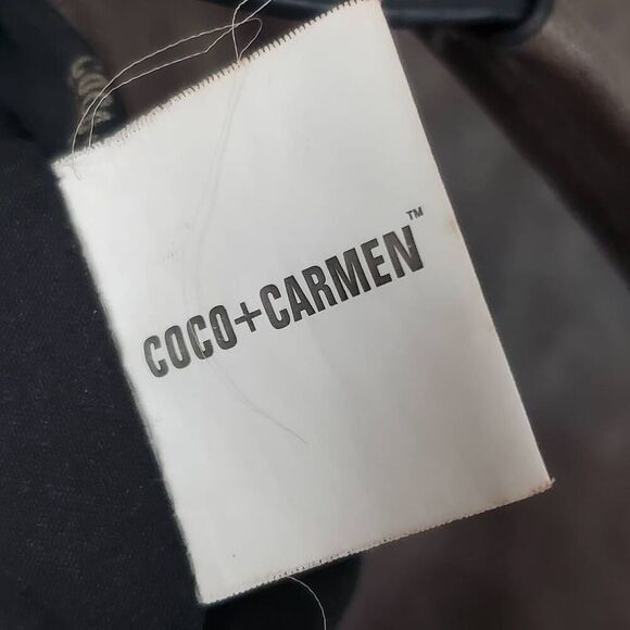 Coco + Carmen Vegan Leather & Tweed Shoulder Bag – Brown/Pink Plaid Purse Tote - Picture 13 of 16